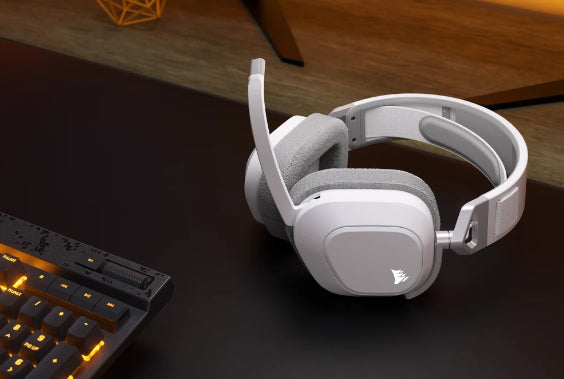 Corsair HS80 MAX – Bluetooth 5.2 Gaming-Headset, 2,4 GHz Low-Latency – PS5/PC – Weiss