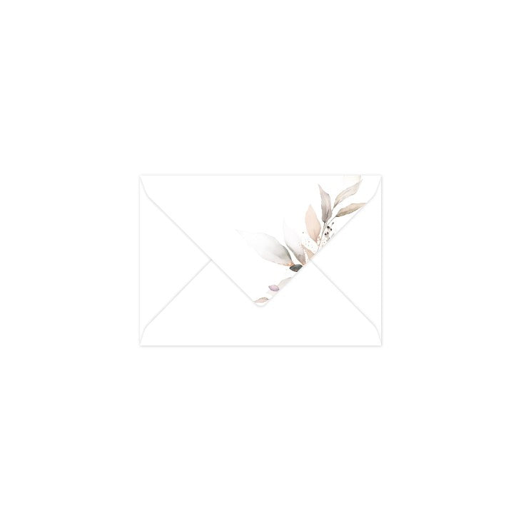 Clairefontaine Briefumschlag C6, mit Fenster, weiss/rosa, 120 g/m², Eukalyptus – 20 Stk.