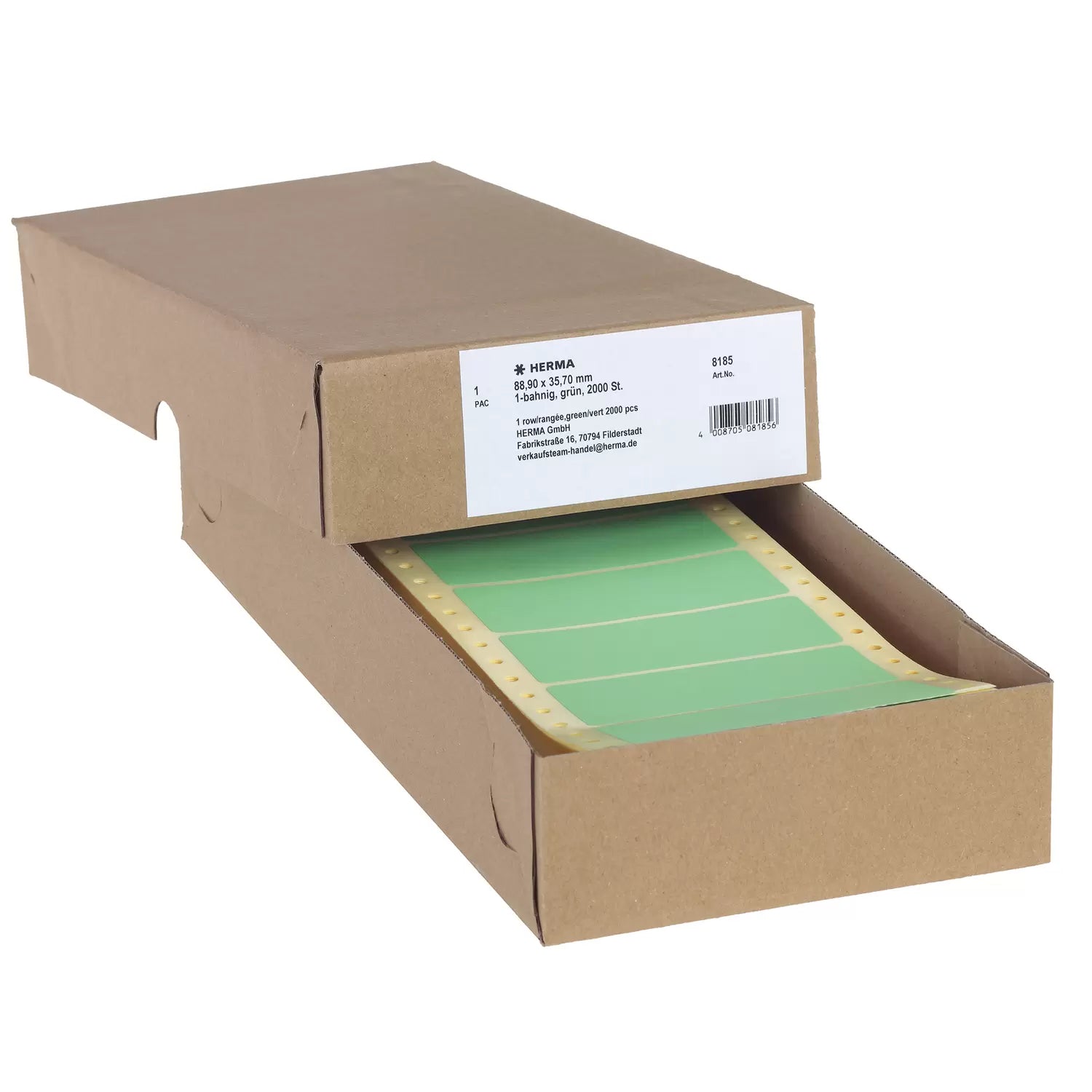 HERMA Etiketten, 89 mm × 36 mm, grün, Papier, permanent, 2000 Etiketten