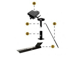 Gamber-Johnson Laptop-Arm (VESA 75×75) – für Panasonic Toughbook, Panasonic Toughpad – 360° drehbar – Schwarz