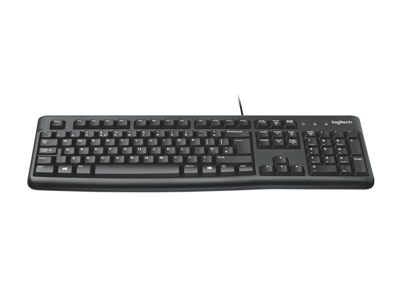 Logitech K120 – Tastatur – kabelgebunden – USB – QWERTY (US-INT) – schwarz