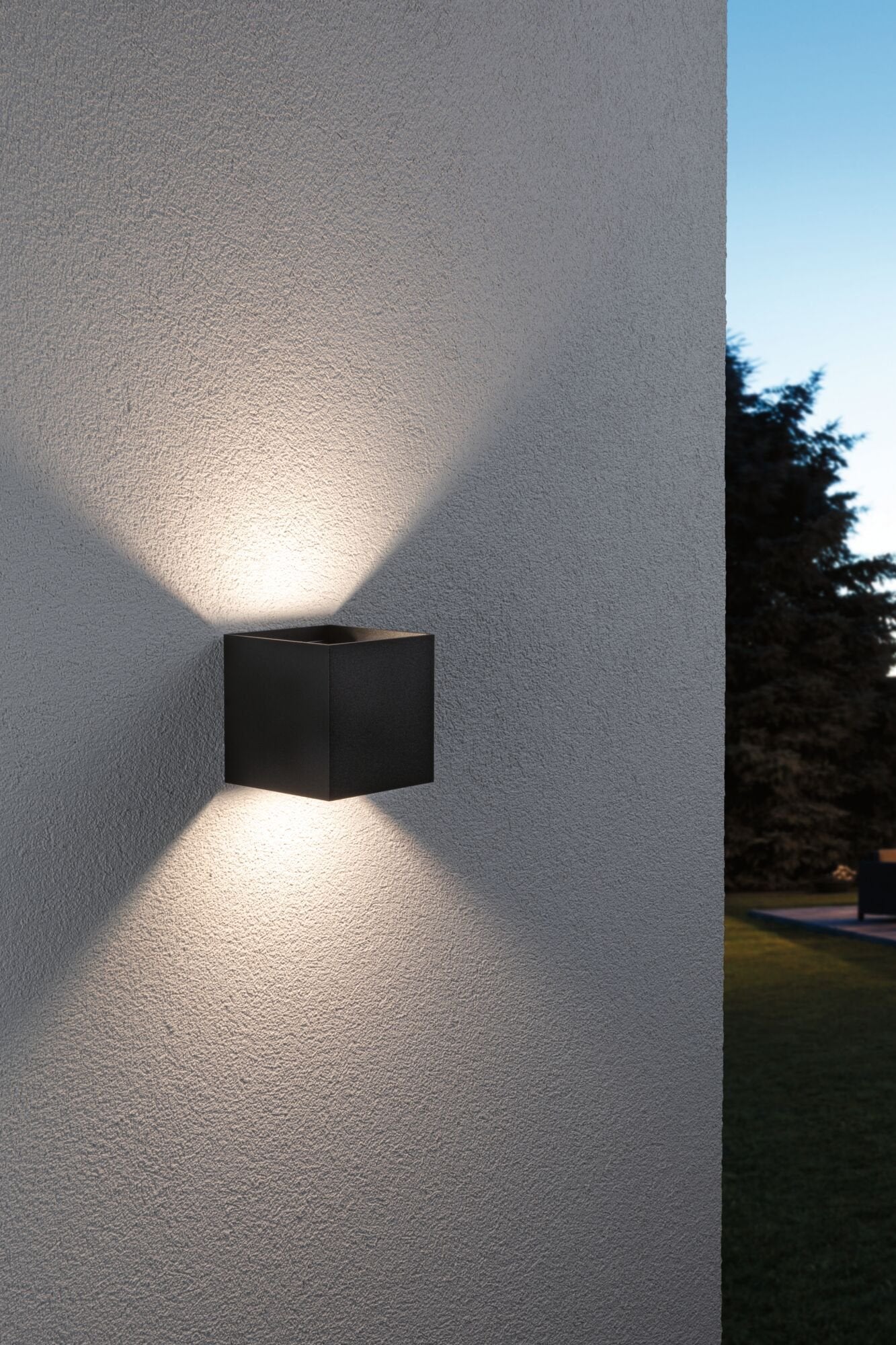Paulmann Aussenwandleuchte – RGBW, 2000–6500 K, IP44, Netzbetrieb, Zigbee, für ZigBee 3.0, Anthrazit, Aluminium