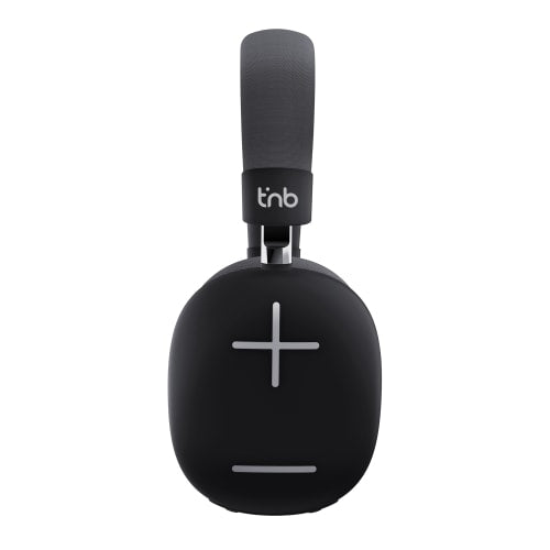 T'nB Bounce Max Over-Ear Kopfhörer – Stereo, Kabel + BT, 3,5 mm Klinke, ANC, Schwarz/Grau, BT 5.3