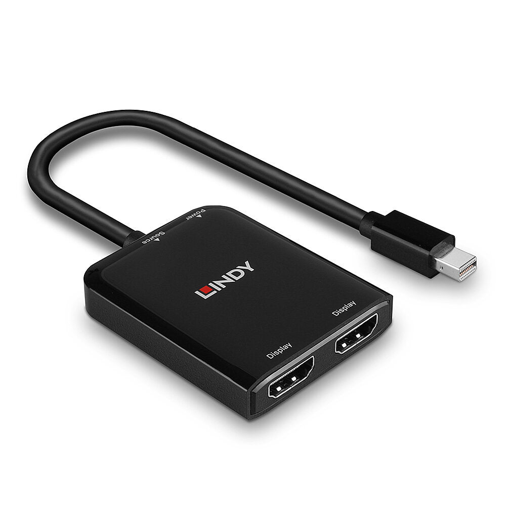 Lindy 38432 Multi-Monitor-Adapter Mini DisplayPort zu HDMI – 2× HDMI, 4K @ 30 Hz, HDMI 2.0, USB-Netzteil