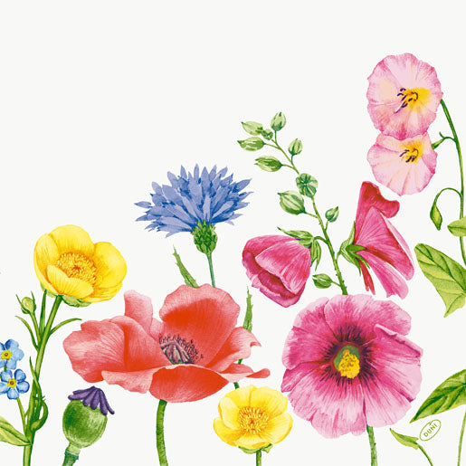 Duni Servietten Blume – 40 × 40 cm – 1-lagig, Papier – 60 Stk.