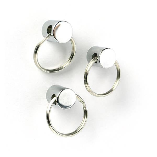 Trendform Magnetischer Schlüsselhalter RING MM2026 – superstarker Magnet, Silber, Ø 25 mm, 3er-Set