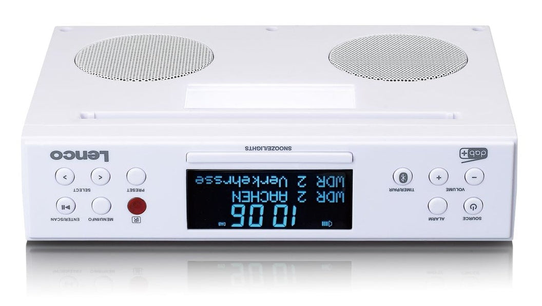 Lenco KCR-190WH – DAB+/UKW-Tischradio, Bluetooth – Weiss