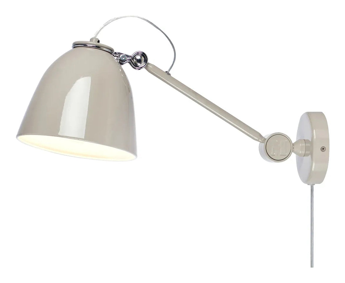 Markslöjd Wandleuchte – Ø 18 cm, 60 W, Grau/Beige, Ein/Aus-Schalter, exkl. E27