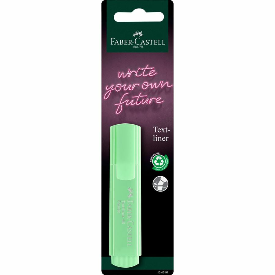 Faber-Castell 46 Pastell Textmarker Farben sortiert Pastell – Keilspitze, 1–5 mm, nachfüllbar