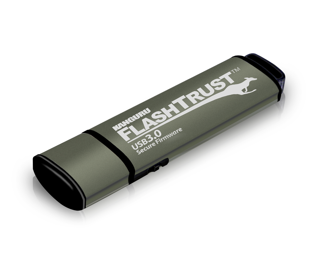 iStorage Kanguru FlashTrust 512 GB – USB Typ-A, 300/250 MB/s, Schreibschutz