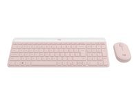 Logitech MK470 Slim Combo – Tastatur, US-Layout (EN), Rosa