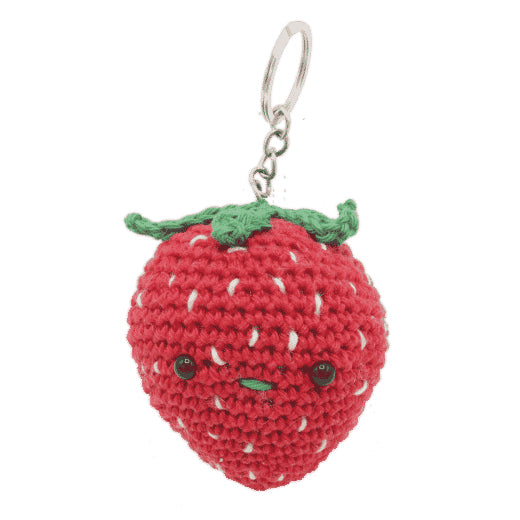 Hardicraft HC-40MB11 Häkelset Erdbeere – 7 cm, Grün, Rot, Gelb
