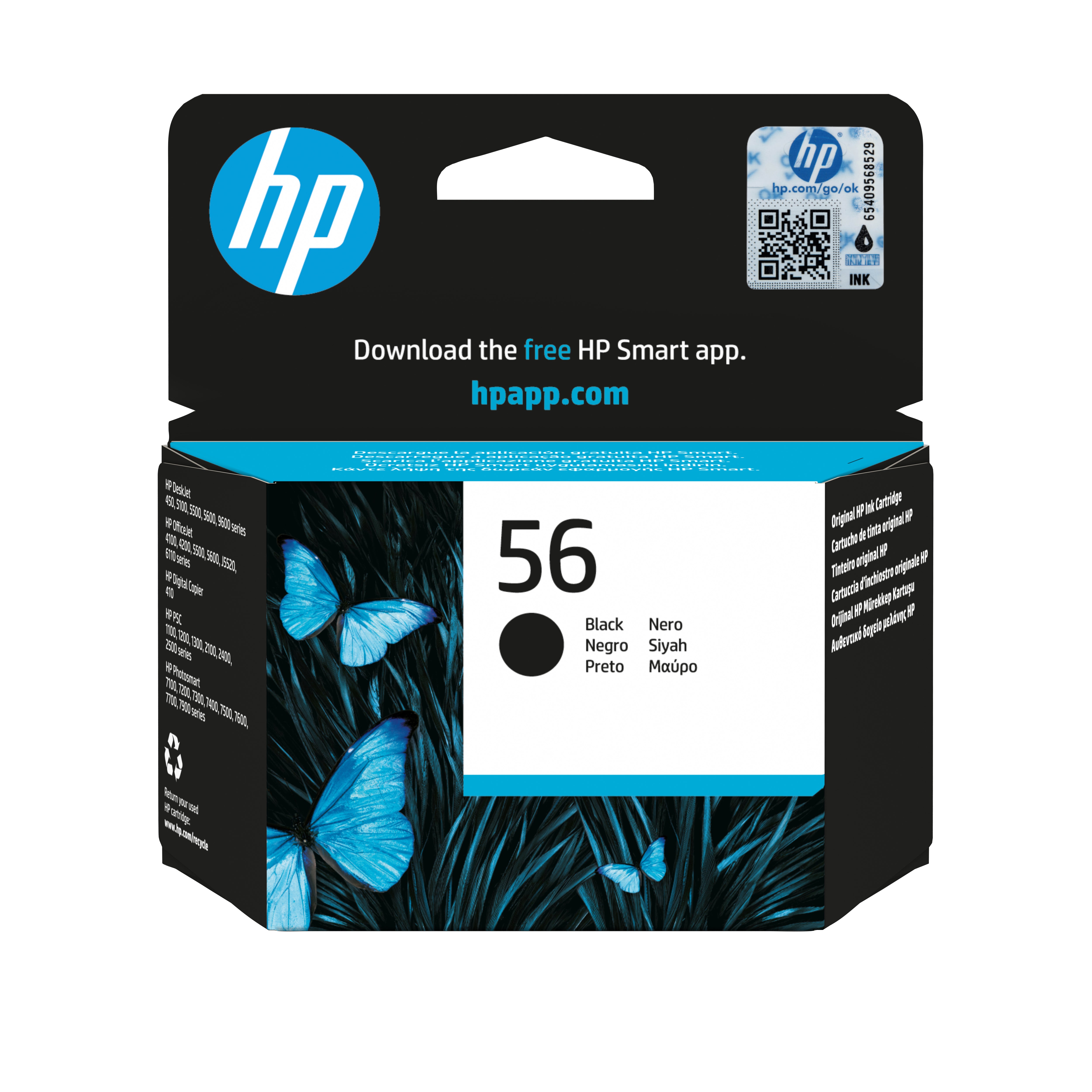 HP 56XL Schwarz Tintenpatrone (Original) – 520 Seiten – für HP PhotoSmart 7150/7200/7260 … – C6656AE