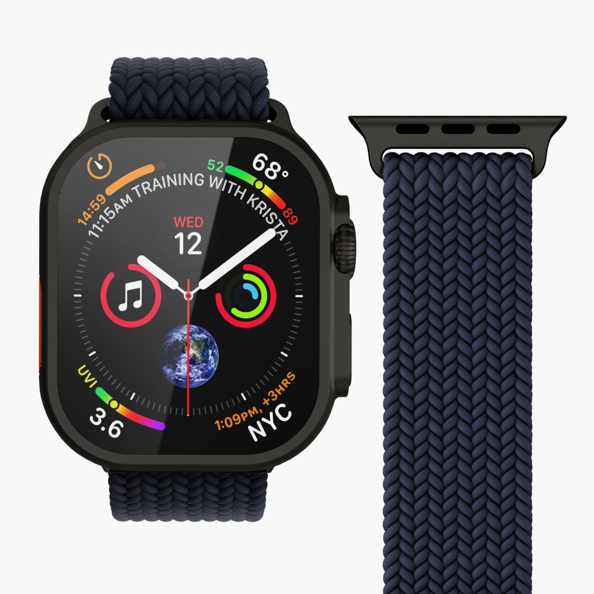 Vonmählen Woven Loop – Armband – für Apple Watch – Navy/Schwarz, Einheitsgrösse, Nylon