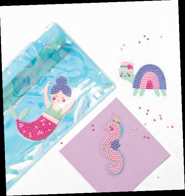 Folia Bastelset Meerjungfrau – 6 Motiv-Sticker – 50 × 100 mm