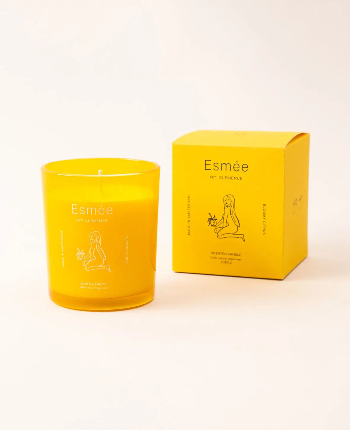Esmée Duftkerze – Bloomy Citrus – Ø 9,5 × 10,5 cm – ca. 50 h