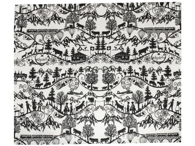 Hubatka Tischset – Baumwolle, Motiv Scherenschnitt Landleben, 42 × 35 cm