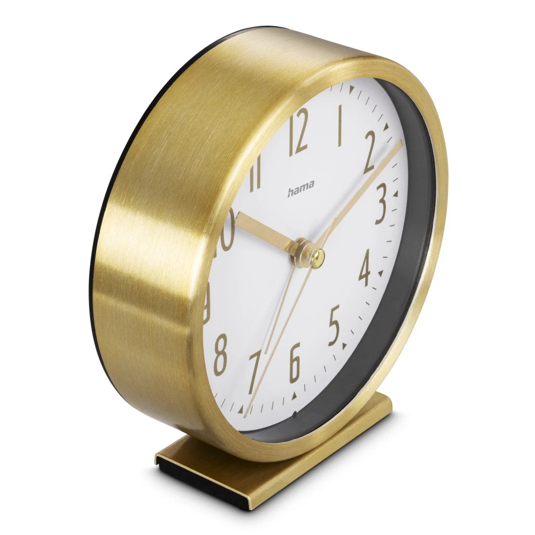 Hama Wecker Skye – Ø 11,2 cm, gold, Kunststoff, lautlos, Alarm