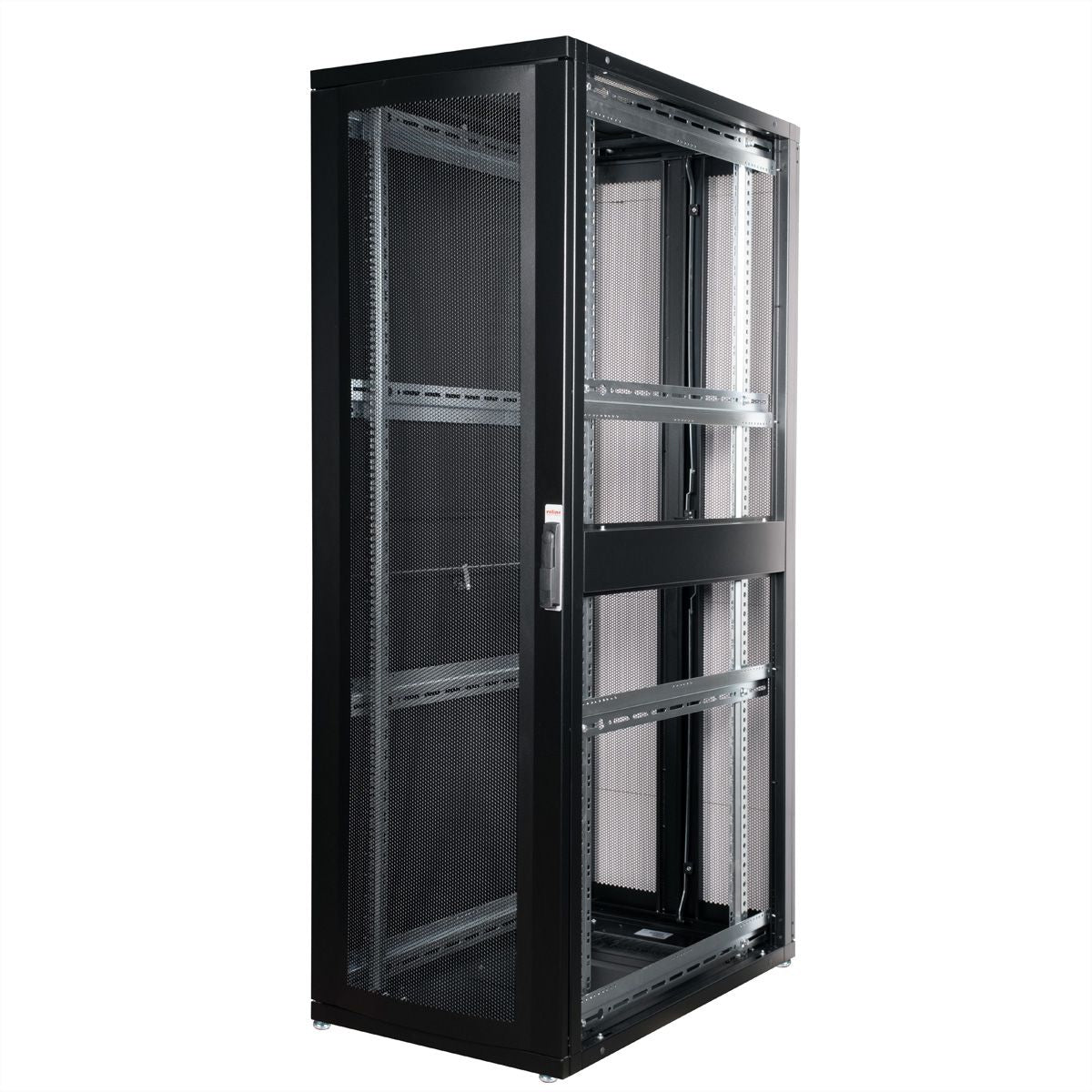 ROLINE Pro – 19" Netzwerkschrank 42U, IP20, abschliessbar, 600 × 1000 × 1970 mm, schwarz, Stahl