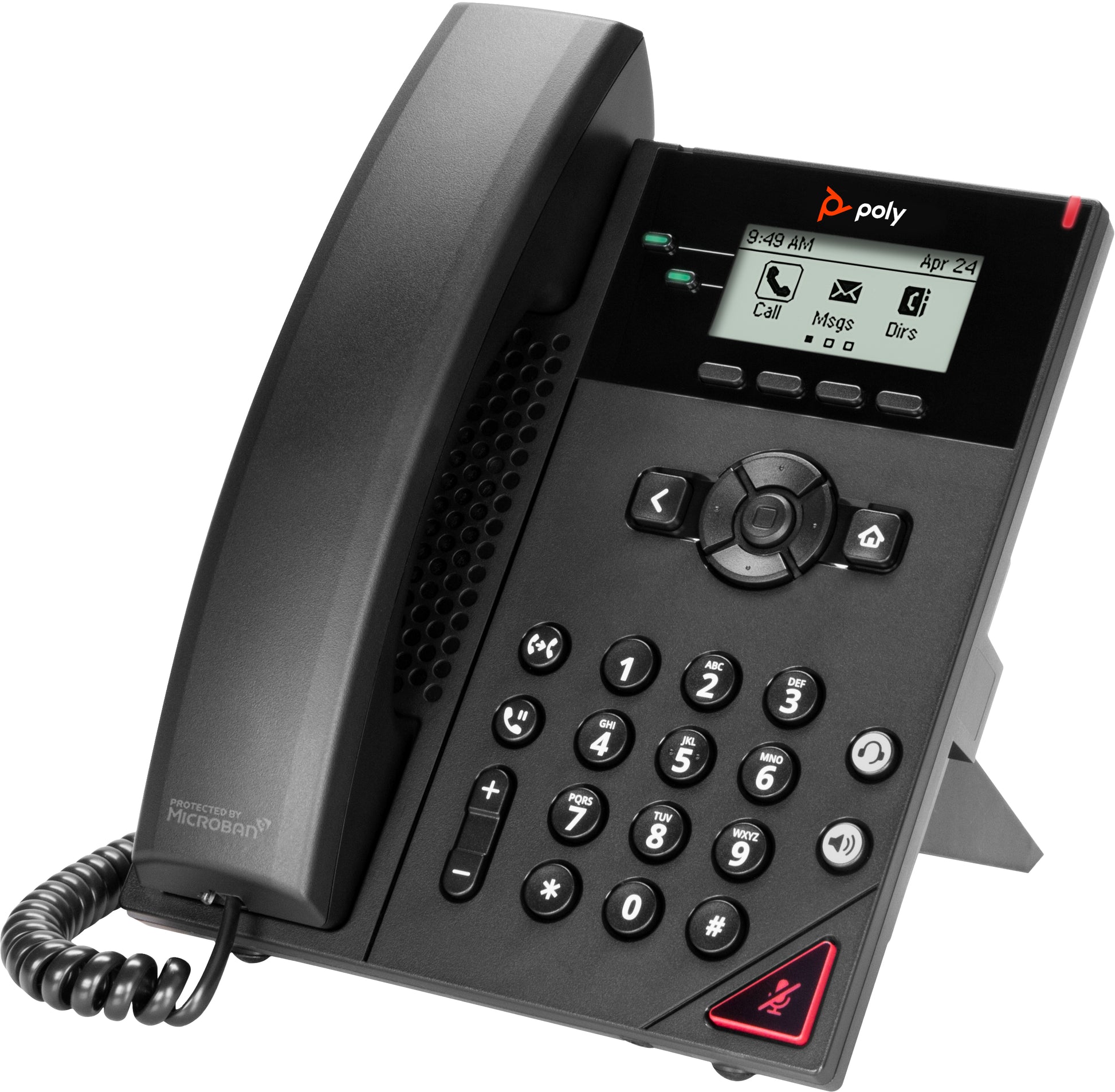 Poly VVX 150 – IP-Telefon, 2 SIP-Konten, PoE