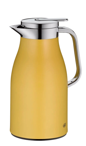 Alfi Thermoskanne Skyline – 1 l, H 21,5 cm, Edelstahl, Gelb, mit Deckel, vakuumisoliert, 12 h warm / 24 h kalt