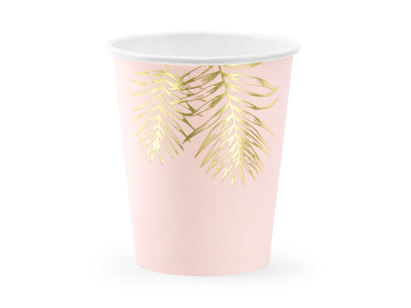 PartyDeco Trinkbecher, Papier – 2,2 dl Rosa – 6 Stk.