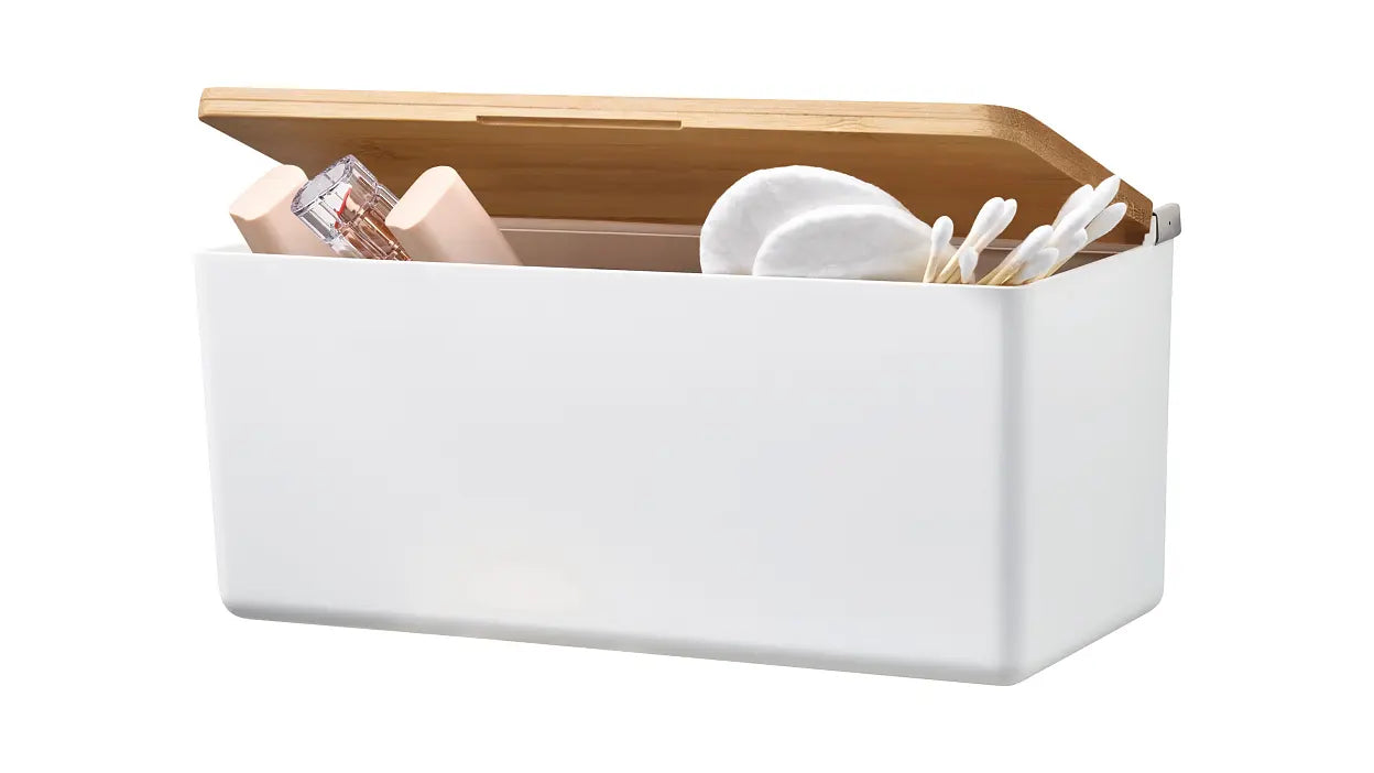 TESA Aufbewahrungsbox BABOO M – 24,2×10,2×11 cm, Kunststoff, Weiss