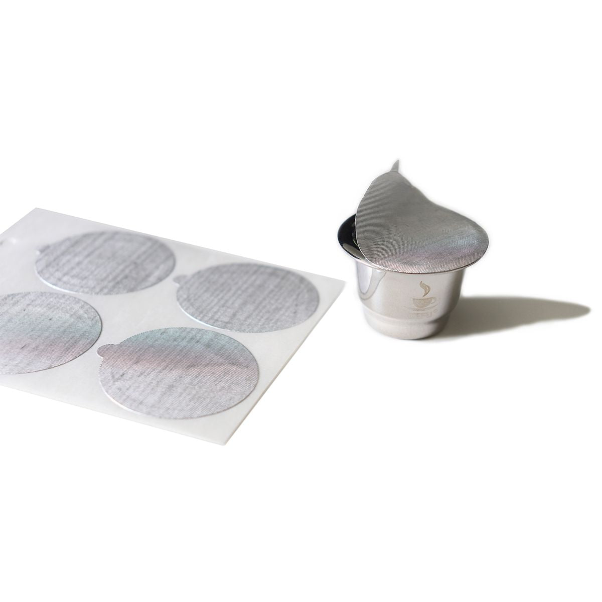 GEFU Kaffeefilter CONSCIO – Ø 3,6 cm, für Conscio Kaffeekapseln, 80 Stk., Aluminium