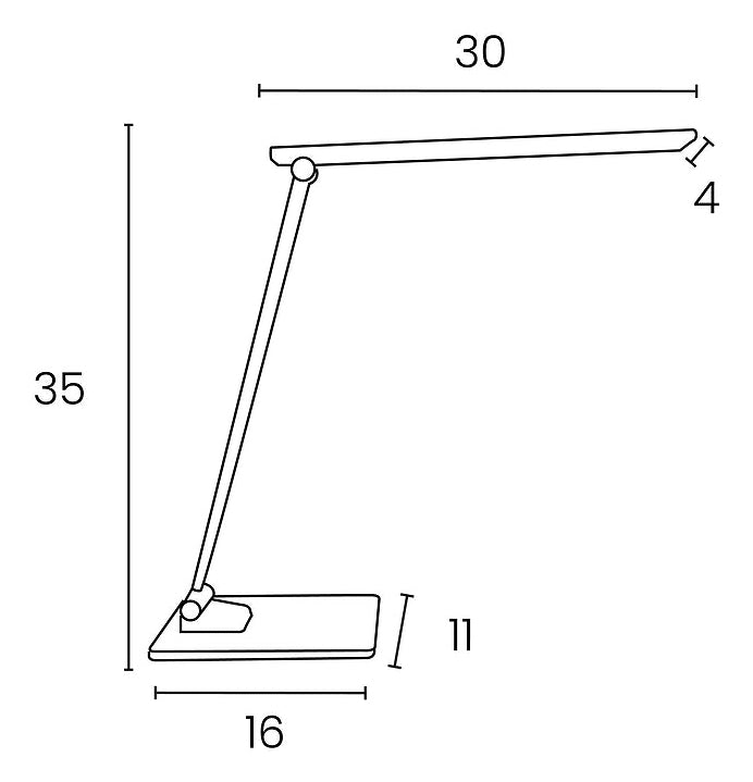 Unilux Tischleuchte POPPY – LED 5 W, 420 lm, 3000/4000/6000 K (einstellbar), dimmbar, USB – Schwarz