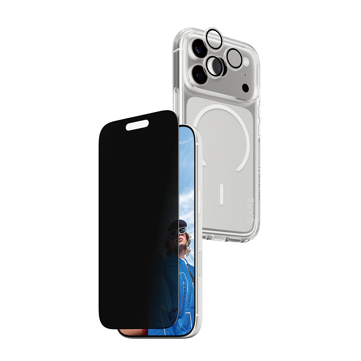 PanzerGlass Schutz-Set 3-in-1 – für Apple iPhone 17 Pro, kratzresistent, anti-fingerprint, Hartglas