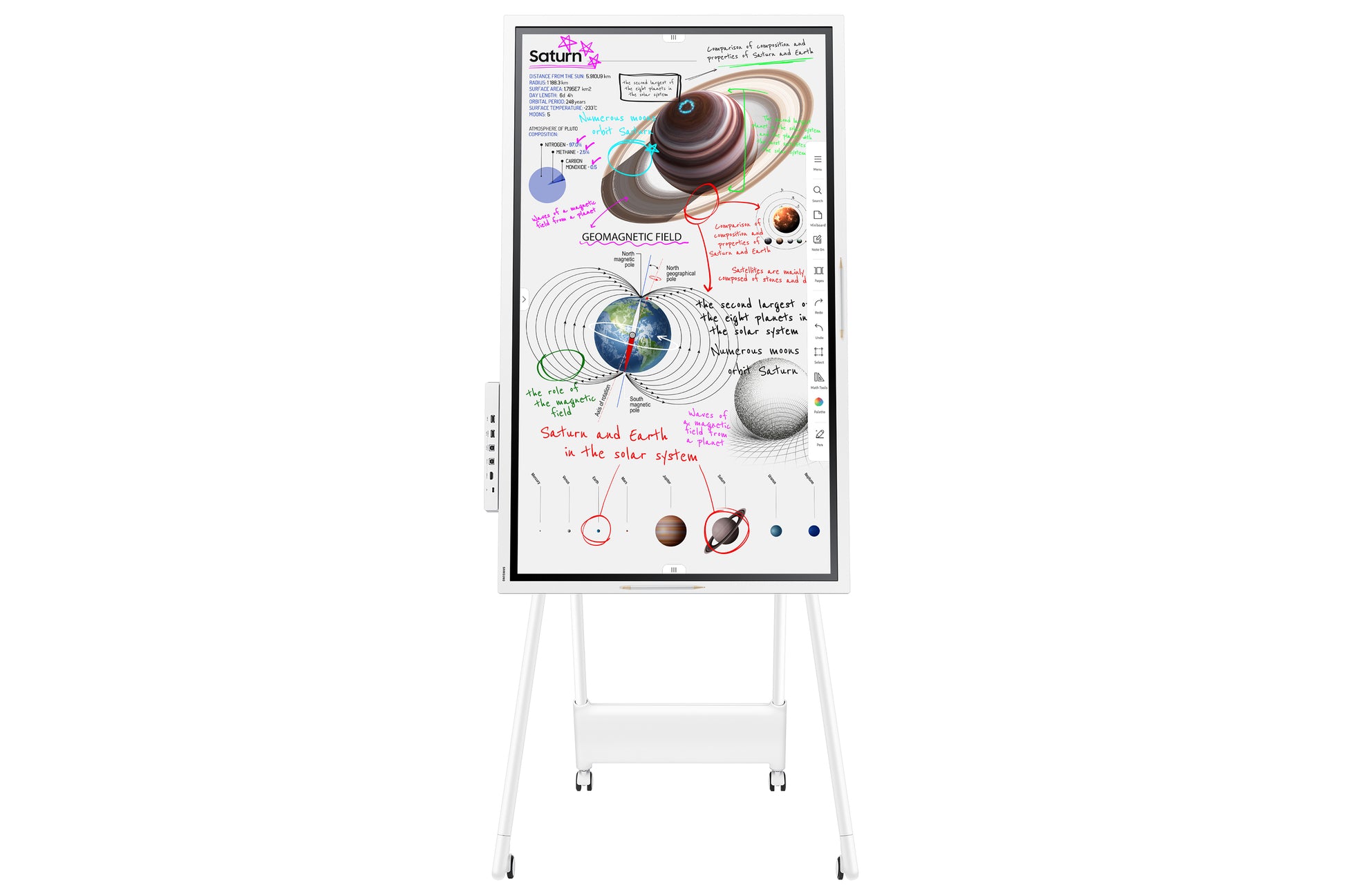 Samsung Whiteboard – 152,2 × 89,8 cm, Kunststoff-Rahmen, Wandmontage