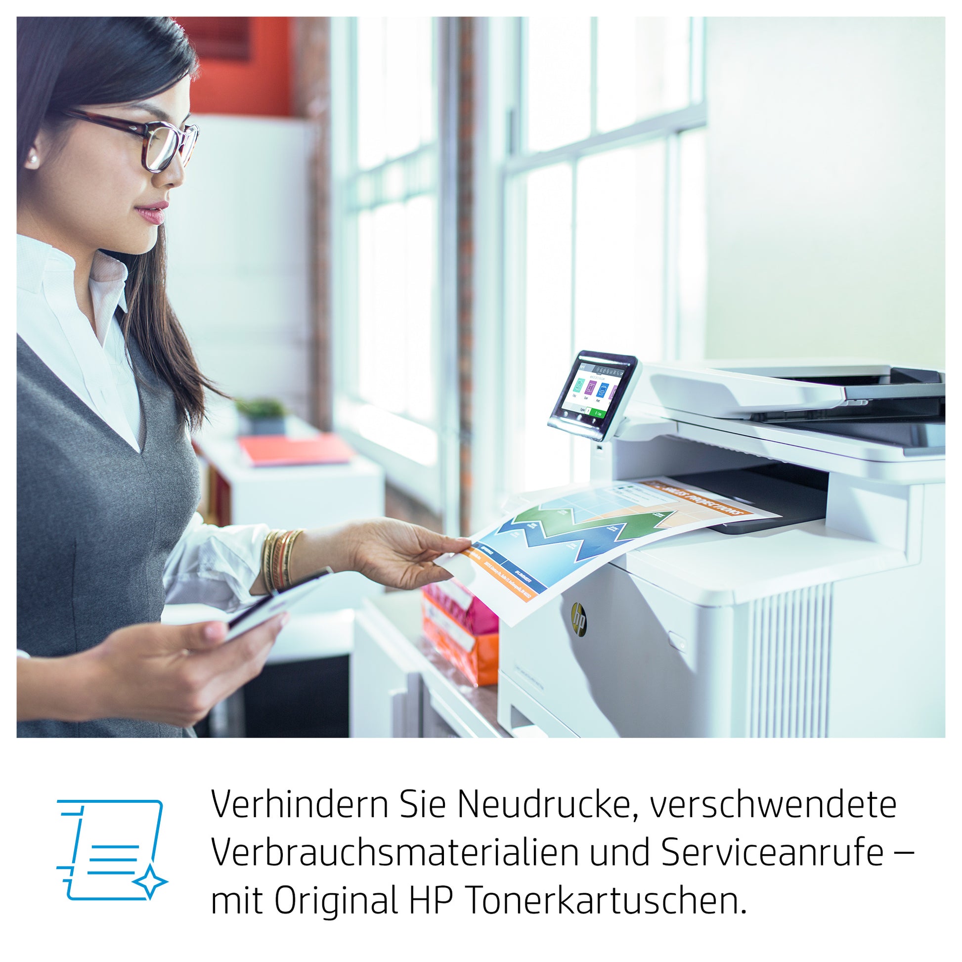 HP Laserjet Pro M479FDW – Farbiges Laser-MFP A4, 4-in-1 – USB/LAN/WLAN – Duplex, ADF, 50-Blatt ADF – 27 Seiten/Min. S/W