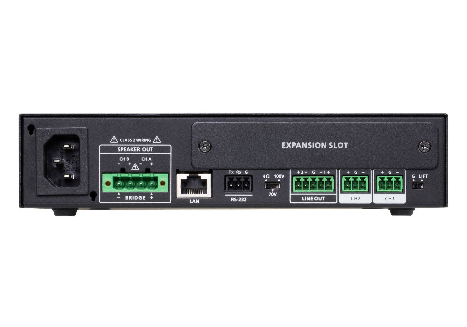 ATEN AP212 – Stereo-Vollverstärker, 2×120 W (8 Ω), Euroblock, RS-232, Schwarz