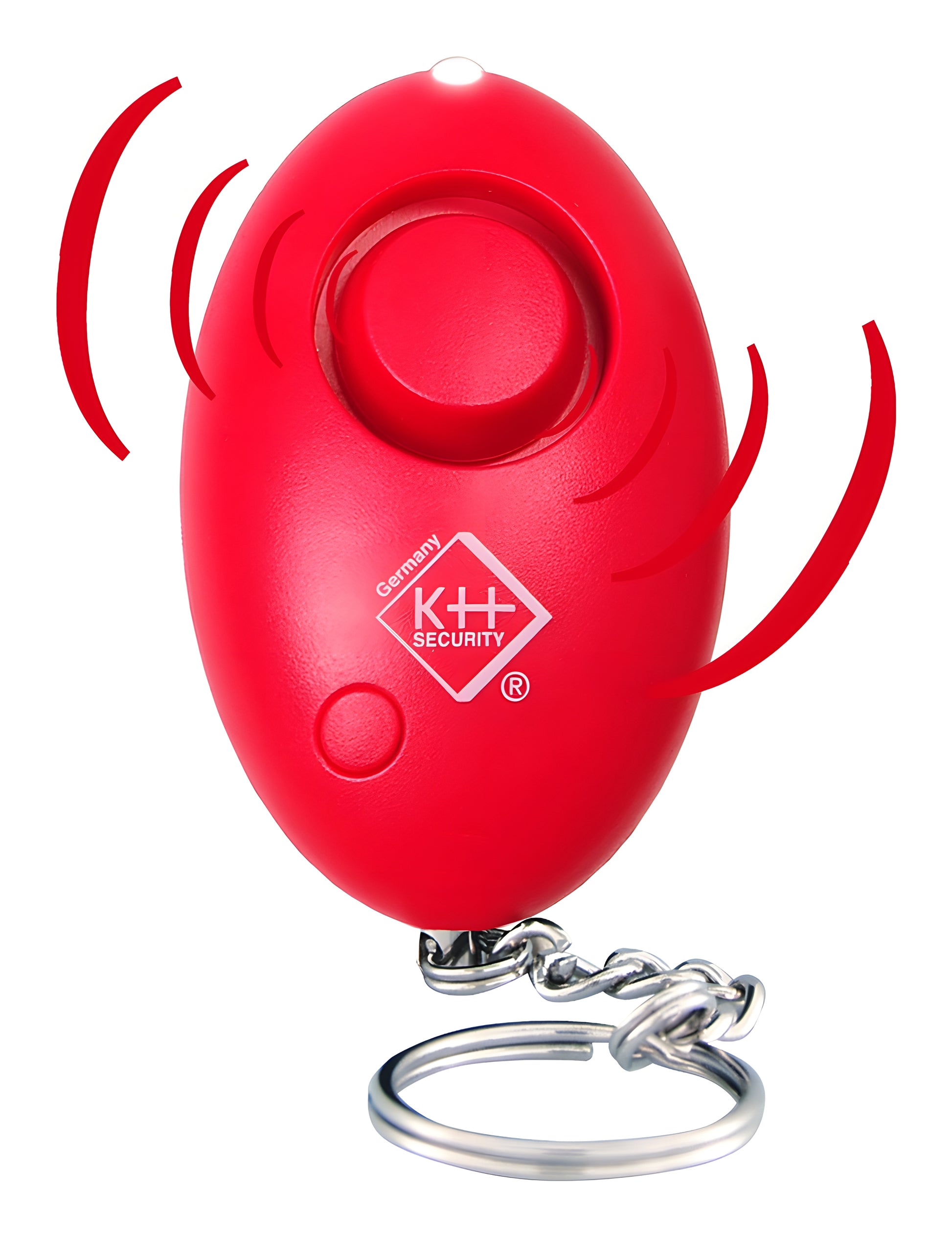 KH Security Schlüssel-Ei – Notrufsender, Blitzlicht, 3× LR44-Batterien – Pink