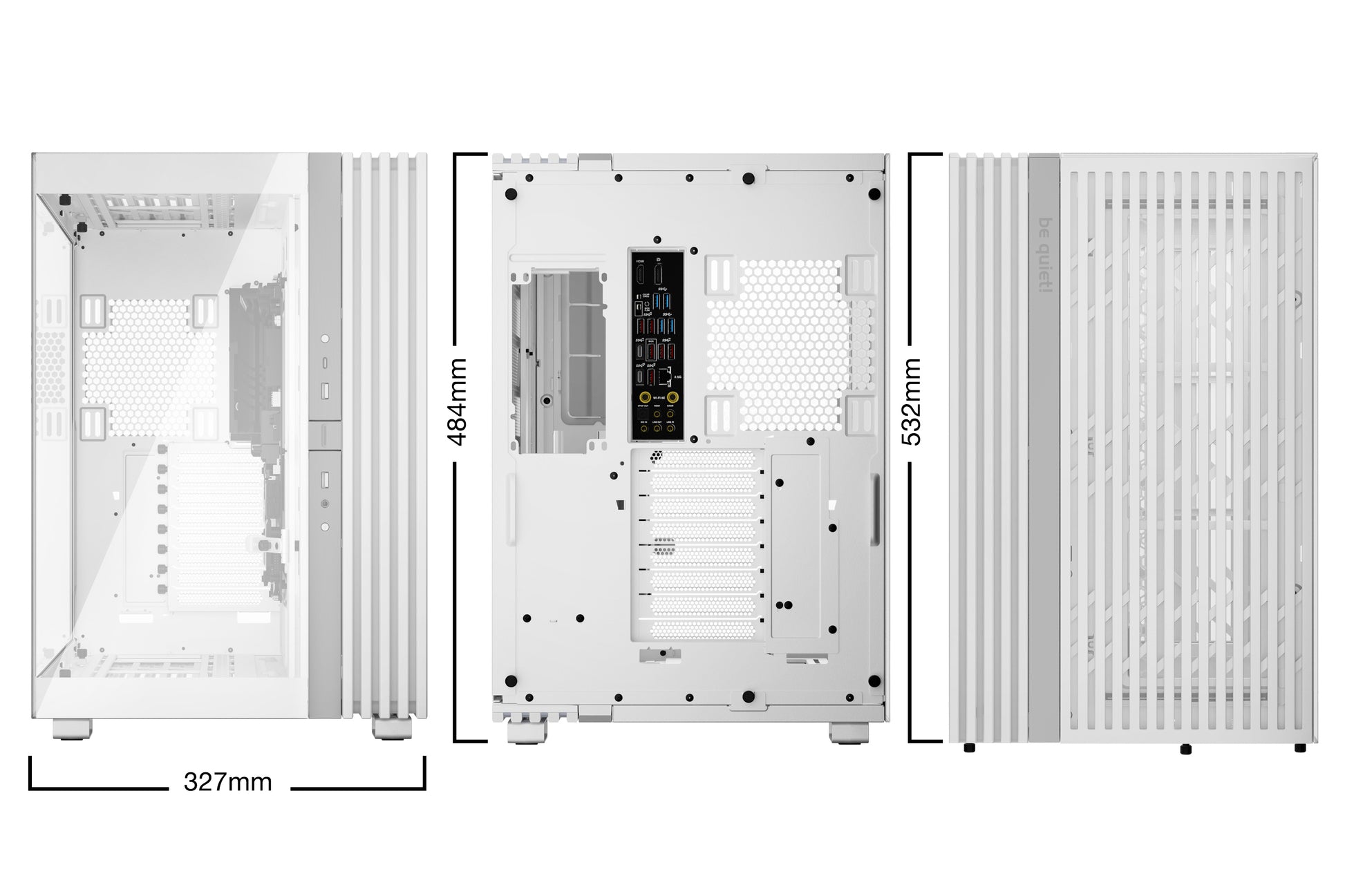 be quiet! be quiet LIGHT BASE 900 DX – PC-Gehäuse – Full Tower, Weiss, ATX/EATX, 8 Slots, 4×2,5"/1×3,5", Seitenfenster