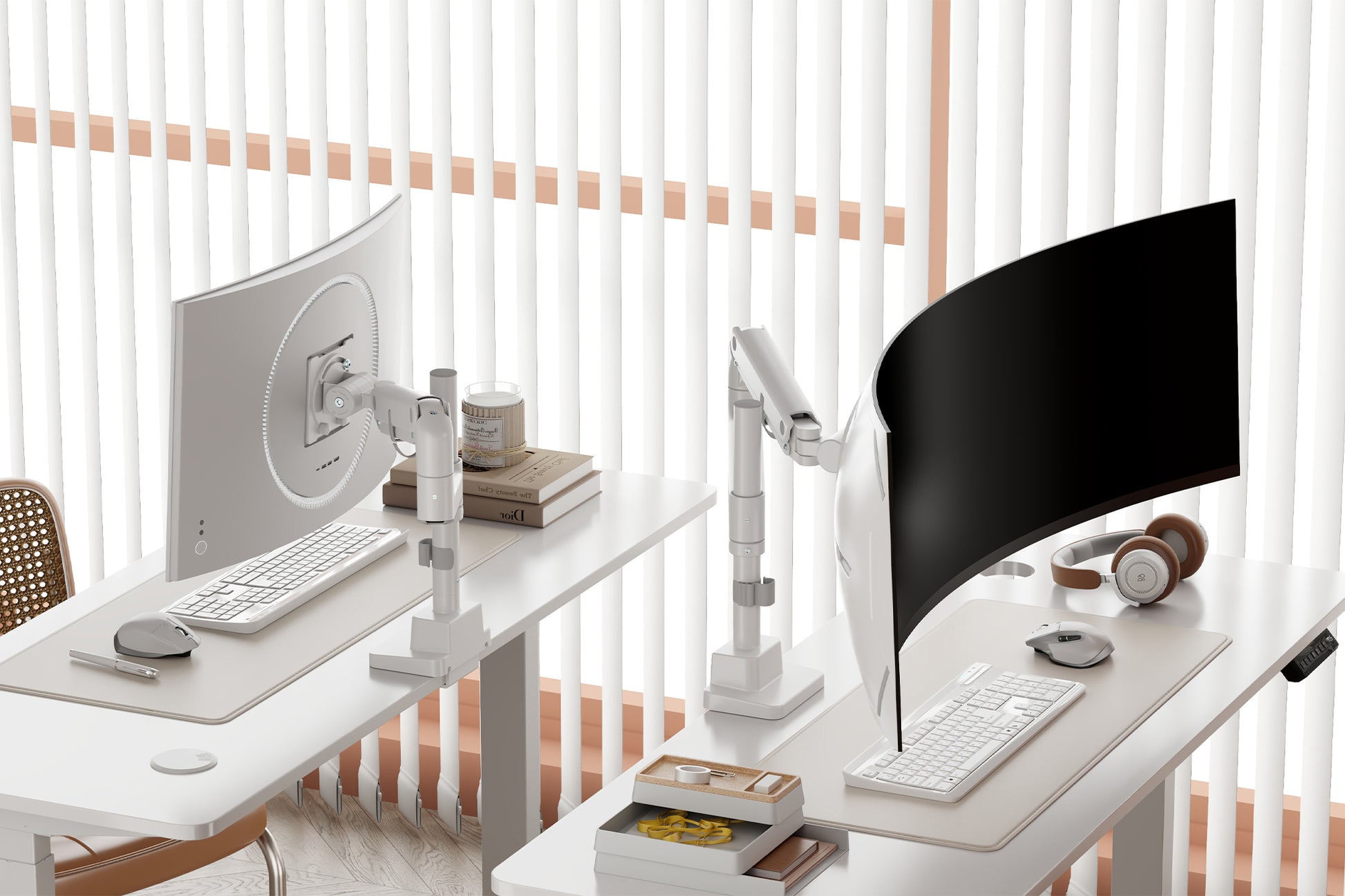 Digitus Monitorarm, Tischklemme, bis 57", VESA 75 × 75/100 × 100 mm, 27 kg