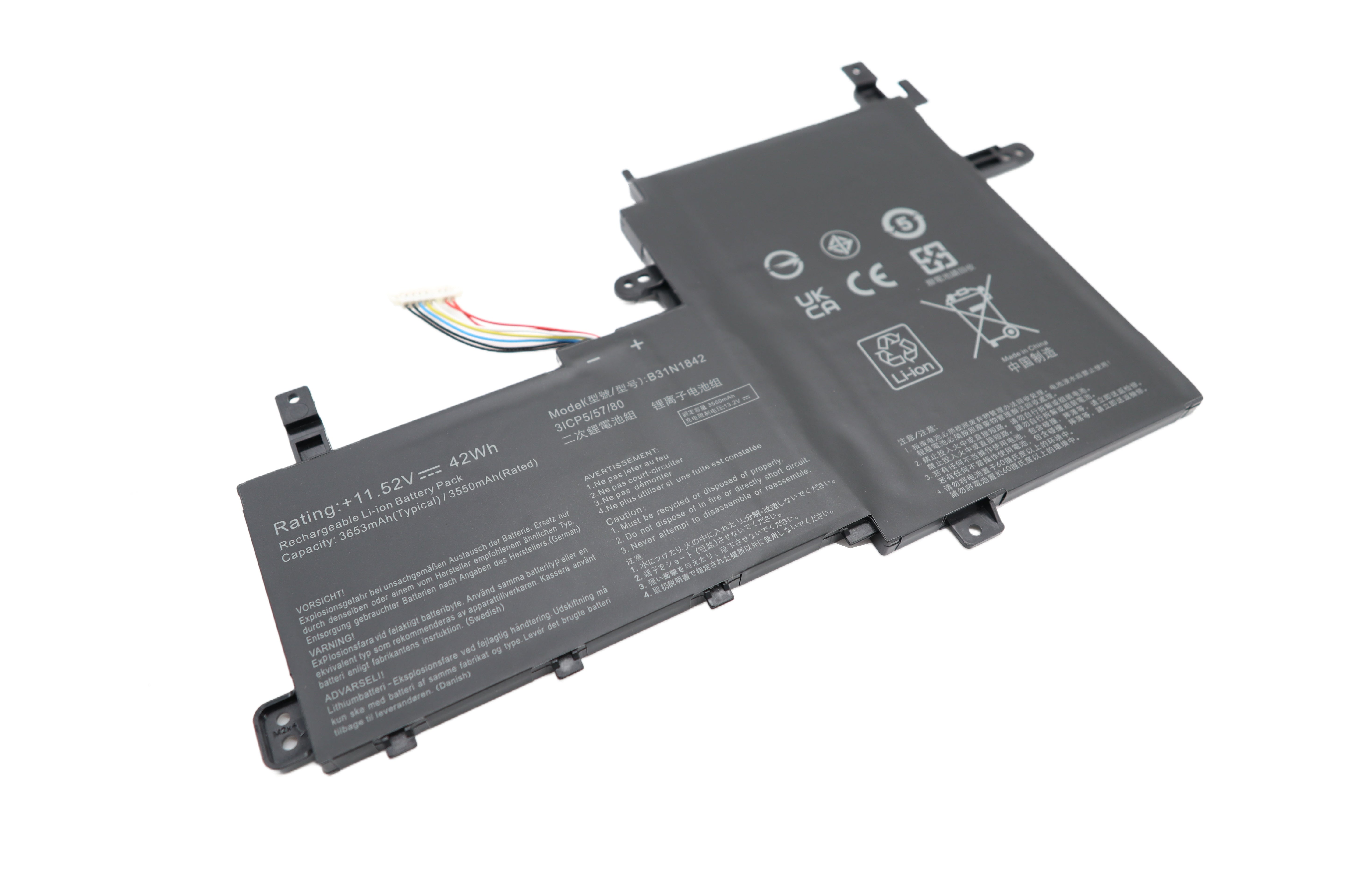 Vistaport Notebook-Akku – für Asus VivoBook 15 S531 (B31N1842) – 42 Wh, 11,52 V – Schwarz