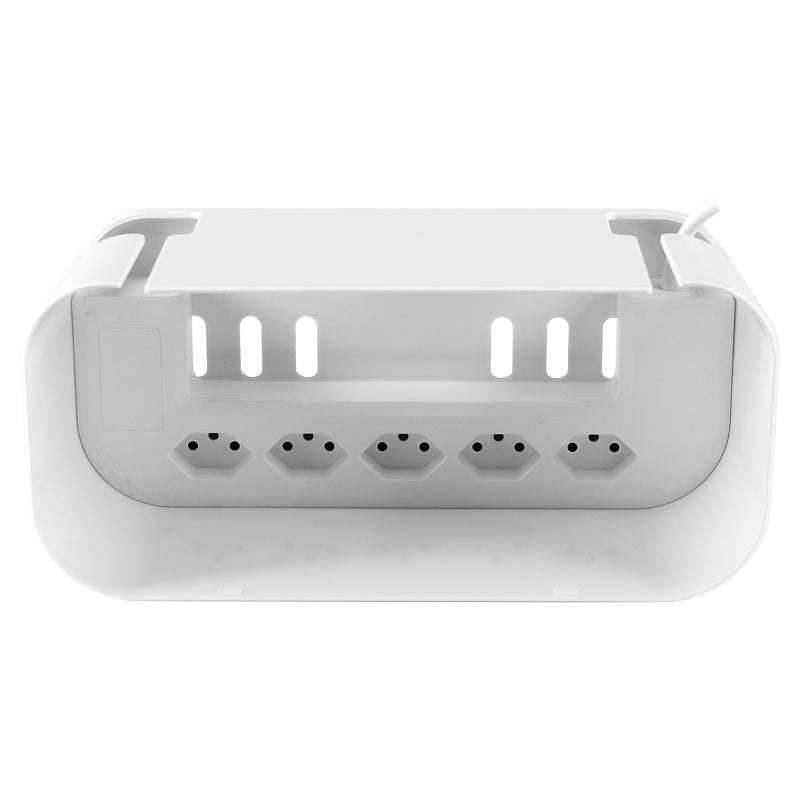 Steffen Steckdosenleiste, 5×T13, mit Schalter, 140×305×140 mm – Weiss