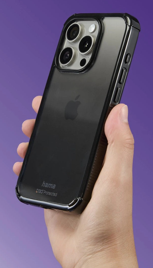 Hama Backcover – für Apple iPhone 15, PC, Schwarz