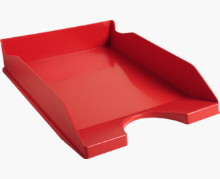 Exacompta ECOTRAY – Briefkorb für A4+, hoch, Polystyrol (PS), rot, 345 × 65 × 255 mm