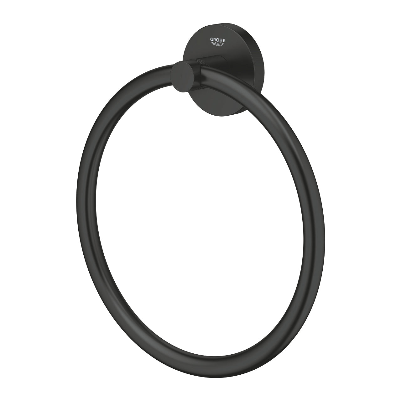 GROHE Handtuchhalter Start – 18×20,1 cm, Messing, 5 kg, zum Schrauben, Schwarz