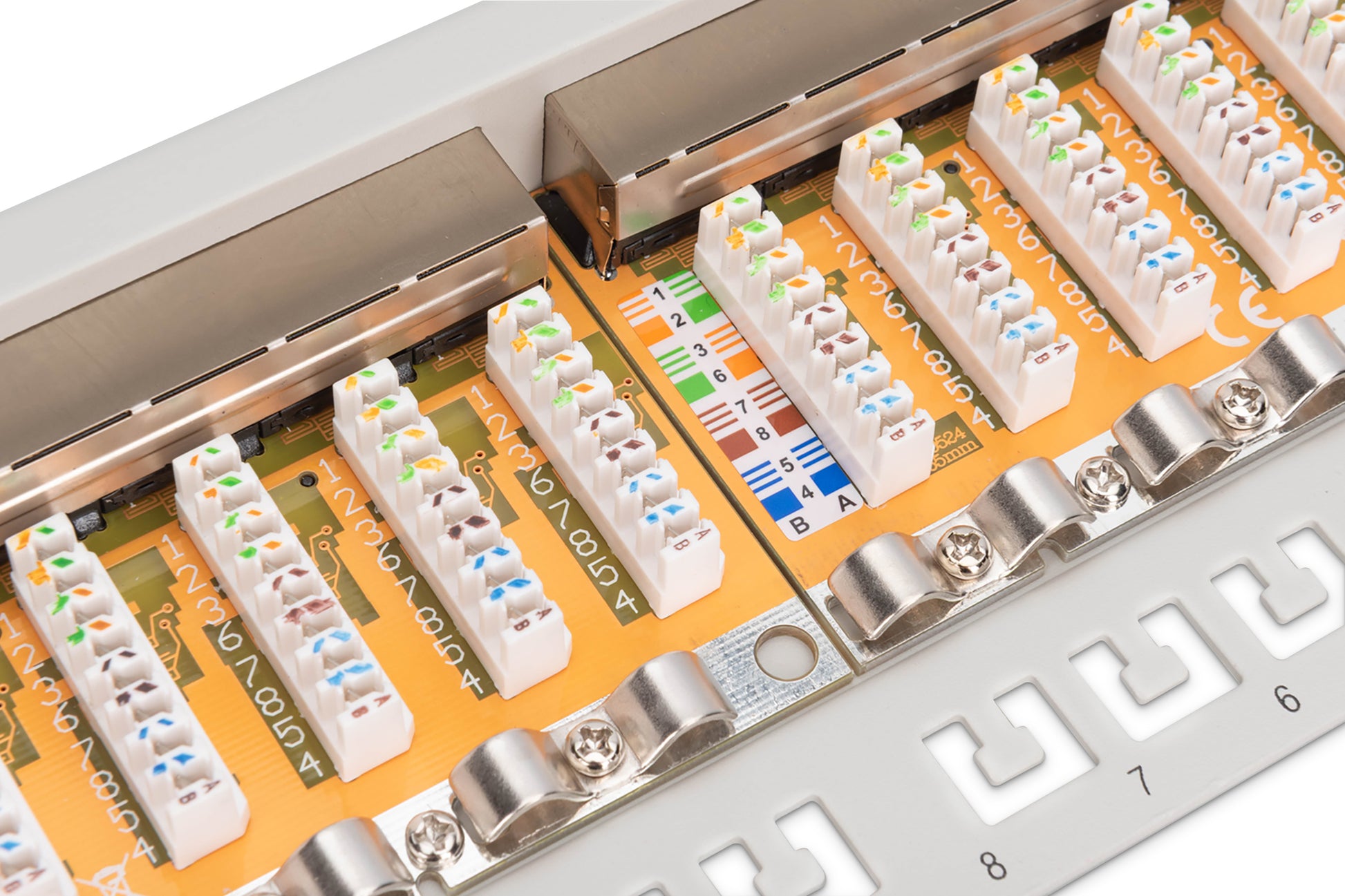 Digitus Cat6 (Klasse E) Patchpanel – 24× RJ-45, LSA, 1U, Grau