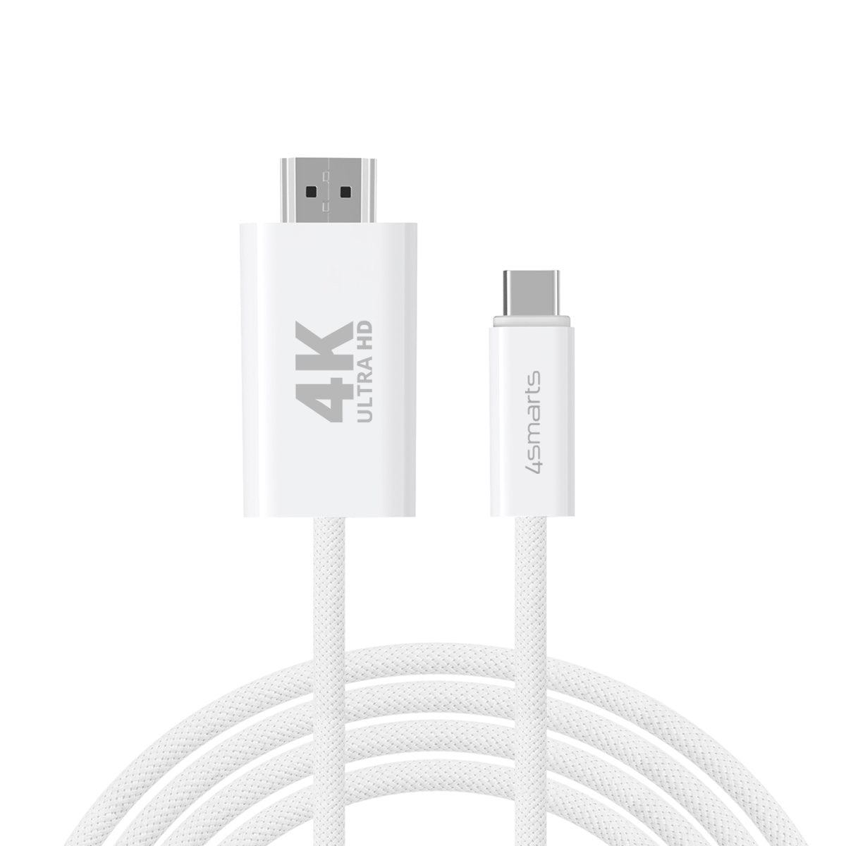 4smarts USB-C auf HDMI Kabel 4K – 2 m – Weiss