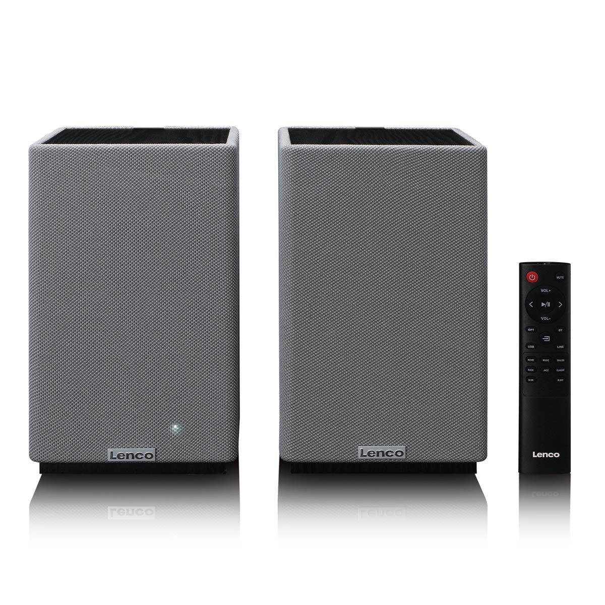 Lenco SPB-241WDGY – Aktivlautsprecher (Paar) – 2-Wege, 2 × 40 W, Bluetooth 5.3