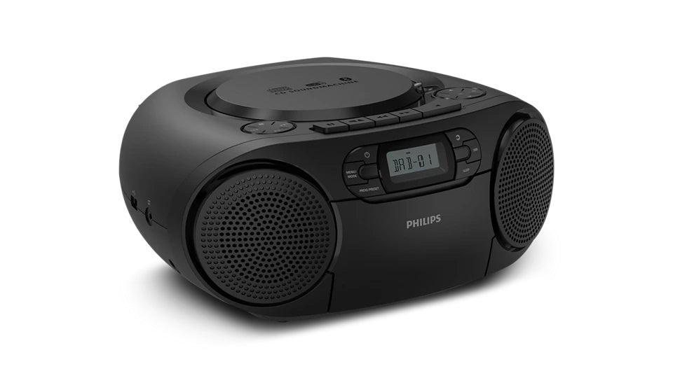 Philips TAZ2500/10 – Portabler CD-Player, DAB+/UKW, Kassettendeck, Bluetooth – Schwarz