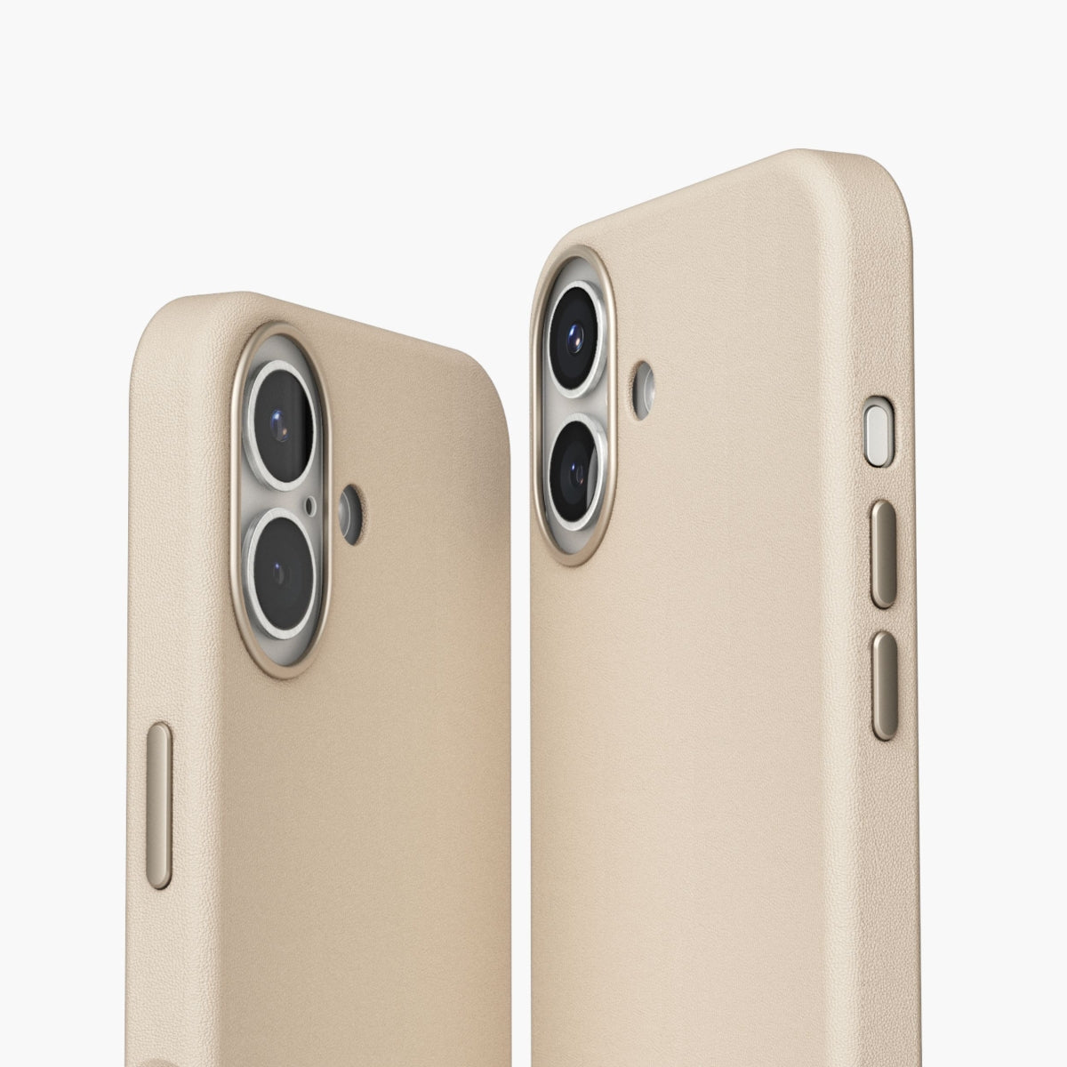 Vonmählen Backcover – für Apple iPhone 16 – beige – Leder – MagSafe-kompatibel