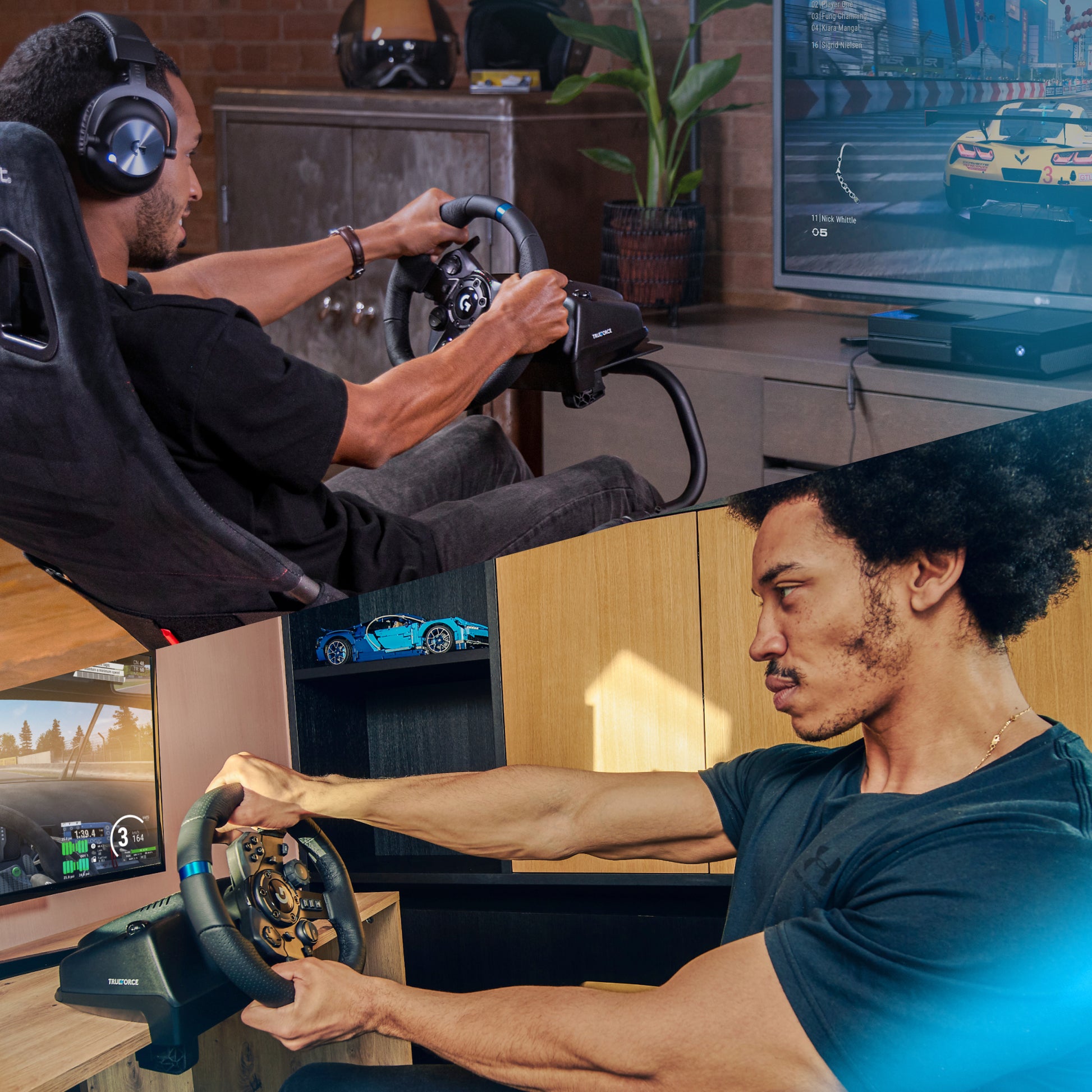 Logitech G G923 Racing Wheel & Pedale – Maus – Kabelgebunden (USB‑A), Schwarz