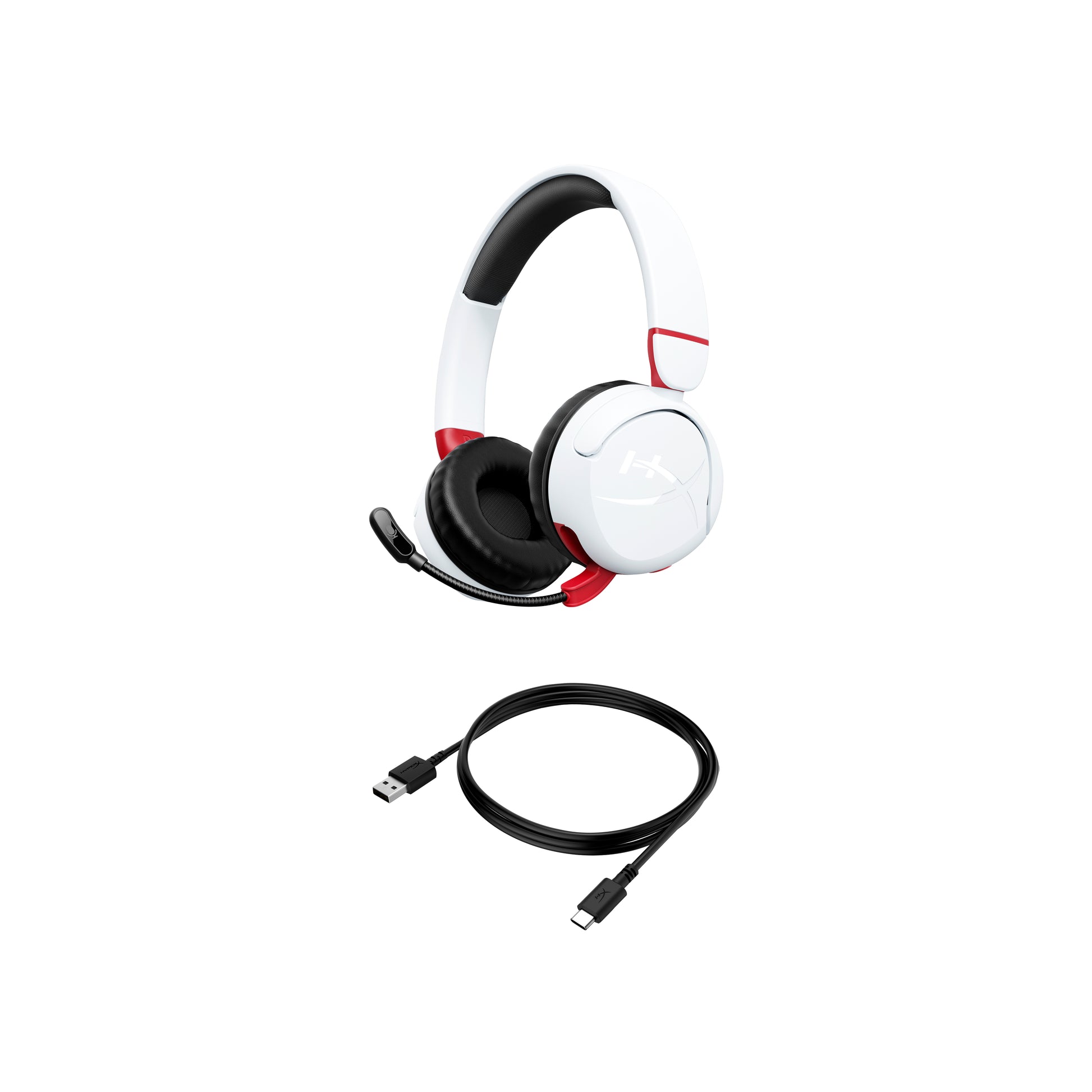 HyperX Cloud Mini Gaming-Headset – On-Ear, Stereo, Kabel + BT, Weiss, BT 5.3