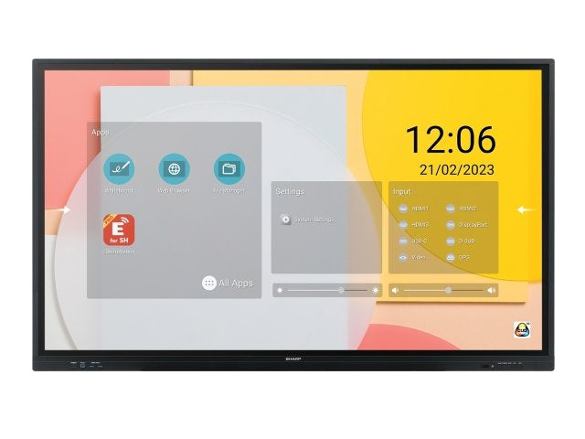 Sharp PN-LC862 – 86" 4K Ultra HD Interaktives Display (Touch), IR-Touch, 450 cd/m², Android