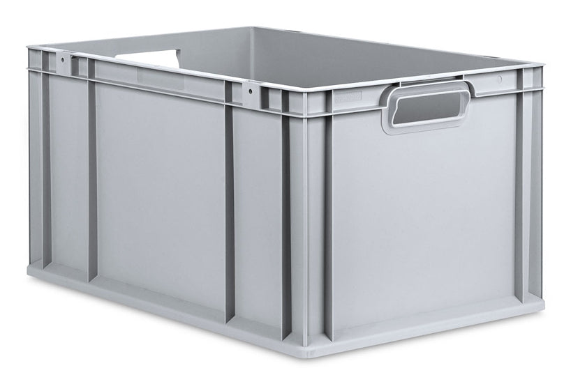 Allit ProfiPlus EuroEco O632 Eurobox – mit Griffen, stapelbar, grau, PP, B 600 × H 320 × T 400 mm